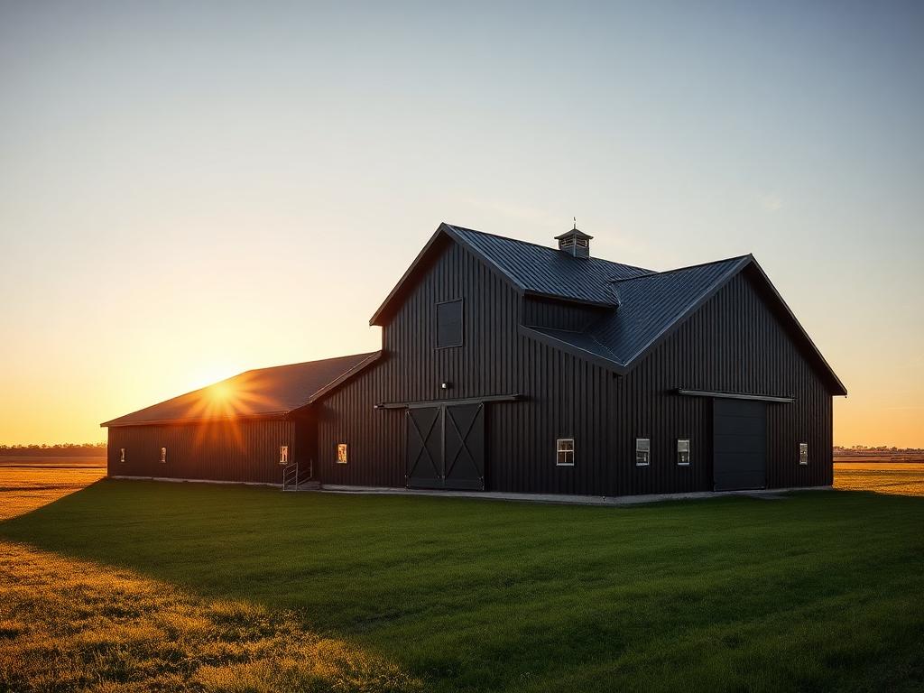 Panel-built barn structure